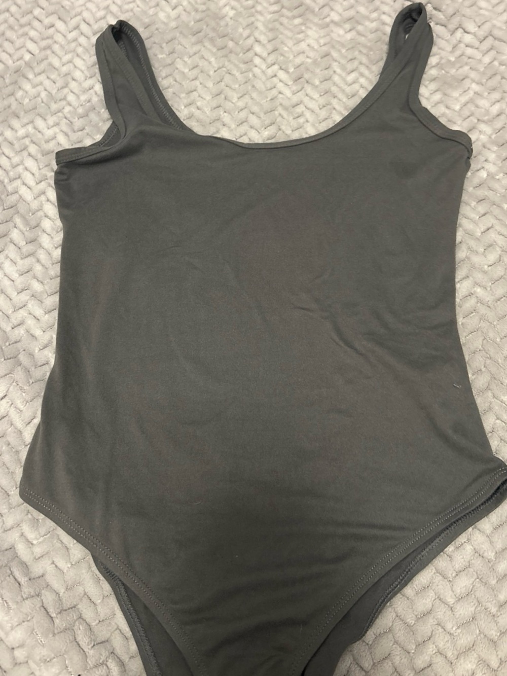 Scoop Neck Black Bodysuit - Classic Stretch